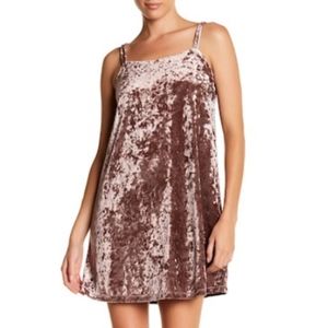 Lush Crushed Velvet Mini Dress